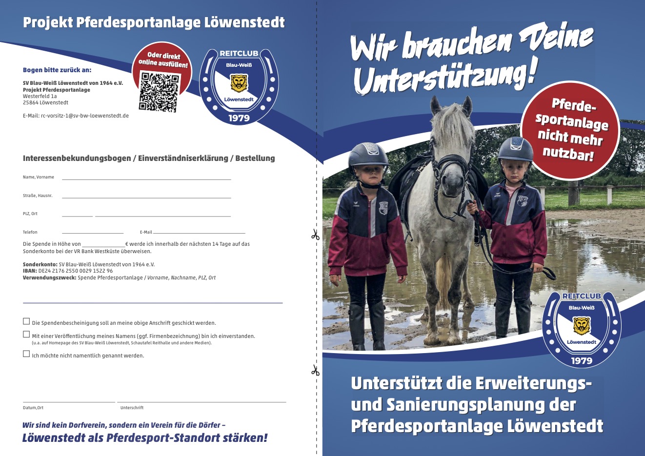 Flyer der Spendenaktion in Form eines PDF Dokuments
